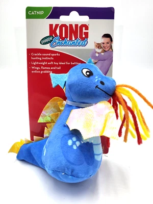 KONG Enchanted Dragon Plush Crackle Catnip Toss & Play Cat Toy 6x4" - Image 1 of 4