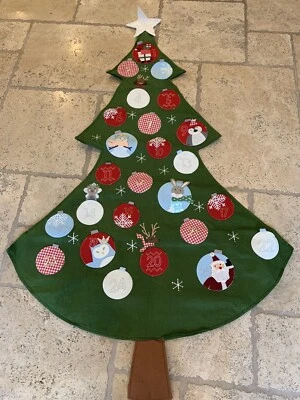 Pottery Barn Kids Tree-Shaped Advent Calendar Christmas Decor New - Image 1 of 2