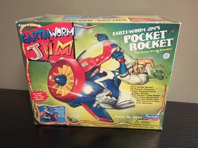 Винтажный Earthworm Jim карман ракеты автомобиля редкая 1995 Playmates новый - Изображение 1 из 4