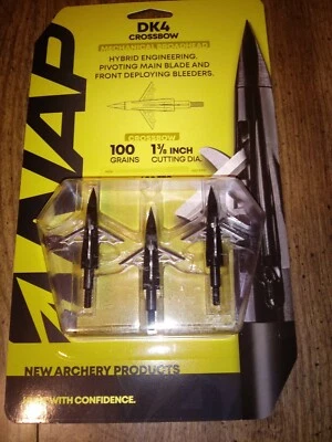 Nueva ballesta de 100 granos de tiro con arco NAP-60-DKX100 DK4 3 paquetes cabeza ancha caza nueva Foto 1 de 4