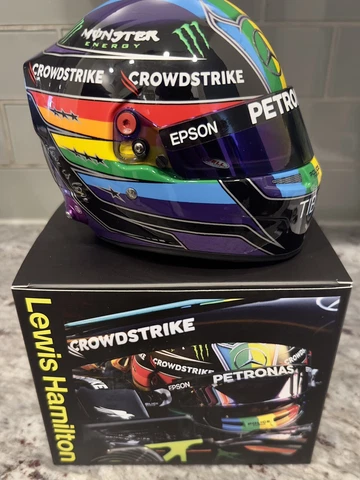 Lewis Hamilton 2021 Qatar 1:2 Scale Mini Helmet Cover