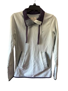 Fat Face Women’s Sz 8 Medium Aqua 1/4 Button Pullover Sweater W/pockets #C1-5 - Picture 1 of 9