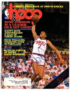 KEVIN JOHNSON signed Autographed 1990 Hoop Magazine with Poster Beckett #BB19904 - Picture 1 of 4