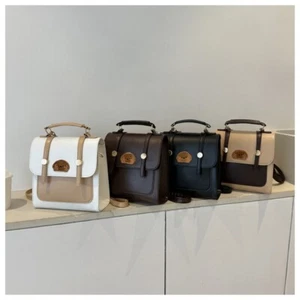 Large Quantity Backpack Pu Leather School Student Bag Women‘s Bags Travel Bag - Picture 1 of 12