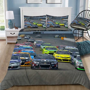 Nascar Race Doona / Duvet Cover and 2 Pillow Slips - Bild 1 von 1