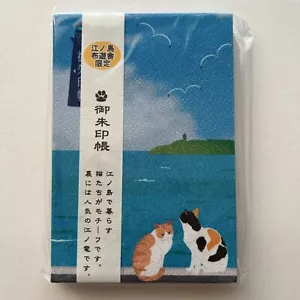 Goshuin Book Goshuin-cho Red ink stamp Enoshima Enoden Train Cat Japan JP New - Picture 1 of 19