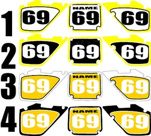 1996-1998 Suzuki RM125 250 RM 125 250 Number Plates Side Panels Graphics Decal - Picture 1 of 1