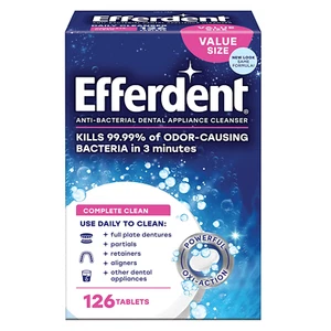 Retainer Cleaning Tablets, Denture Cleanser Tablets for Dental Appliances - Picture 1 of 12