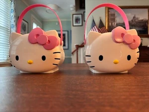 Paar Sanrio Hello Kitty essbare Gestecke Kunststoff Korb Behälter 2010 - Bild 1 von 6