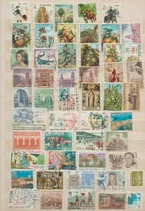 ESPAÑA, 55 SELLOS DIFERENTES, EN SU MAYORÍA USADOS - Imagen 1 de 1