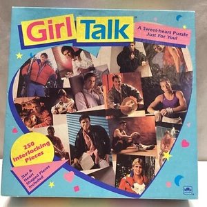 GIRL TALK Vintage Heart Shaped Jigsaw Puzzle 1989 250 pieces vtg 80s hunks - Picture 1 of 6