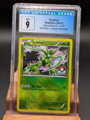 2012 Pokemon Dark Explorers Scyther Reverse Holo #4 CGC Mint 9 4th Place League - Image 1 of 2