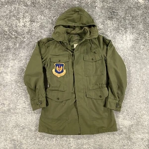 VTG Military Field Jacket Mens XS Long Green Vietnam 60s Air Force Mil J 4883C - Picture 1 of 16