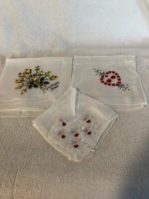 Vintage Valentine Theme Hankies (3) - Image 1 of 4