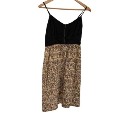 Vestido Moulinette Soeurs Anthropologie Seda Mujer 6 Babydoll Negro Floral Tanque Foto 1 de 4