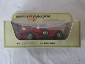 1978 Vintage Matchbox 1920 Rolls Royce Fire Truck Models of Yesteryear Y-6 - Picture 1 of 3