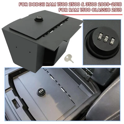 Center Console Safe Gun Vault For Dodge Ram 1500/2500/3500 2009-2018 Storage Box — 第 1/4 张图片