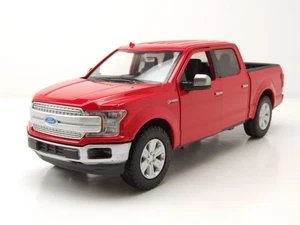 Ford F-150 Lariat Tripulación Cab Pick-Up 2019 Rojo Modelo 1:24 MotorMax - Imagen 1 de 9