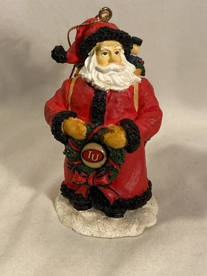Adorno de Navidad de Papá Noel de 3,5" de la Universidad de Indiana 2000 coleccionables universitarios Foto 1 de 4