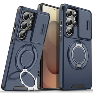 For Samsung Galaxy S25 Ultra Case Rubber Shockproof Slide Camera Lens CoverStand - Picture 1 of 18