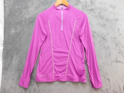 Pearl Izumi Pullover Womens Medium Pink Half Zip Long Sleeve Cycling 12221603 - Imagem 1 de 4