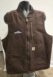 Carhartt Brown Full Zip Vest Men’s Size L Loose Fit Workwear 0V4395-M.D - Bild 1 von 5