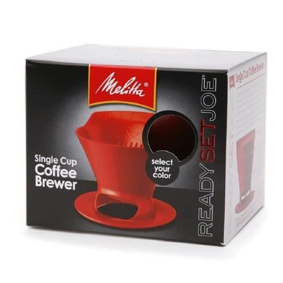 Paquete de 2 cafeteras Melitta 64008 de una sola taza, rojas Foto 1 de 4