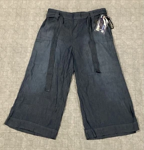 NWT Sound Style Women's Trouser Wide Leg Cotton/Rayon Pant Blue Size Large - Picture 1 of 8