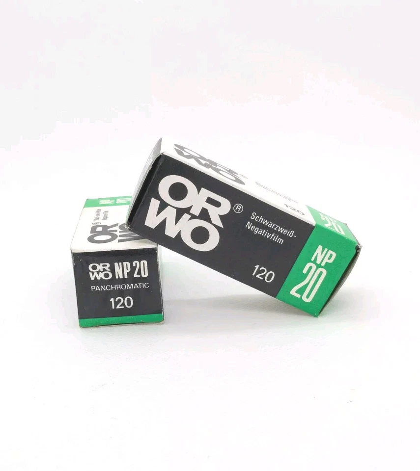 10x Original ORWO NP20 Panchromatic Rollfilm 120, ISO 80, Classic Low ISO BW - Bild 1 von 4