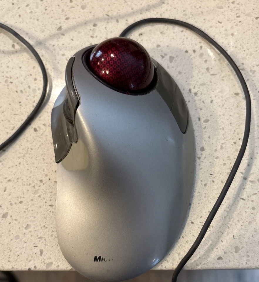 Microsoft Trackball Explorer 1.0 Mouse USB - Working Condition Plenty Of Wear - Image 1 of 4