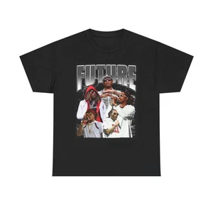 Future Graphic T-Shirt Vintage Rap Hip Hop Pluto Unisex Heavy Cotton Tee - Bild 1 von 5