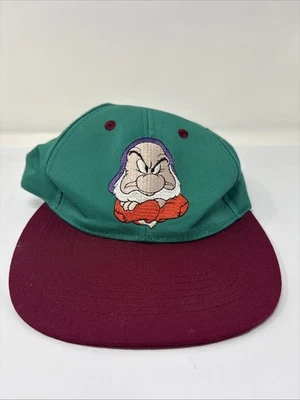 Gorra gorra vintage Disney Snapback verde juvenil Blancanieves enana gruñón años 90 Foto 1 de 4
