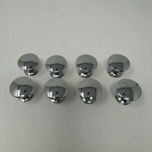 Schubladenschrank Griffe Knöpfe 8er Set Möbelbeschläge Silber Farbe Metall - Bild 1 von 7