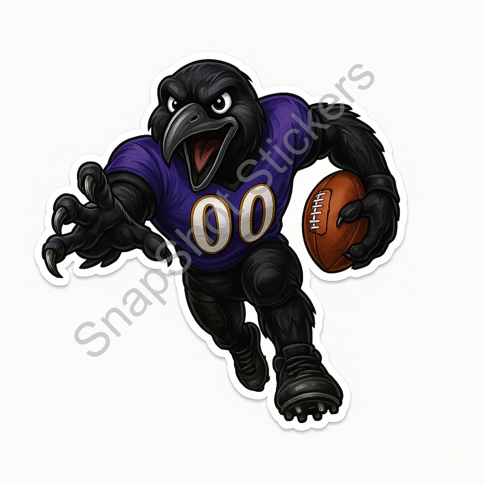 Pegatina/calcomanía de vinilo resistente a la intemperie con logotipo de Baltimore Ravens 10 Foto 1 de 1