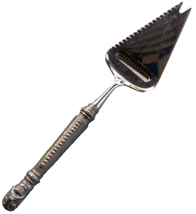 Tinn-Per Slopt Pewter Norway Norse Viking Cheese Slicer Server 8.75” Vintage - Picture 1 of 14
