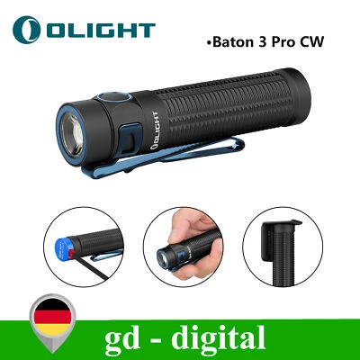 Olight Baton 3 Pro Linterna Recargable USB 1500 Lúmenes LED EDC, Acampar - Imagen 1 de 4