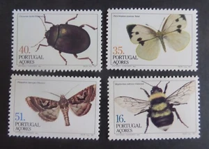 Azores Portugal 1984 SG456/9 Insectos Escarabajo Polilla Mariposa MNH UM sin montar - Imagen 1 de 1