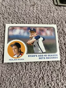 2022 Topps Heritage High Numbers Nolan Ryan Age-40 Season Sets Records AA-6 - Picture 1 of 1