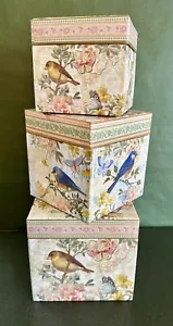 Punch Studio Birds / Spring Nesting Stacking Boxes Set of 3 - Picture 1 of 6