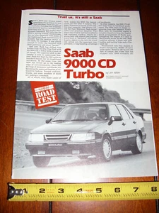 1989 SAAB 9000 CD - ORIGINAL ARTICLE - Picture 1 of 3
