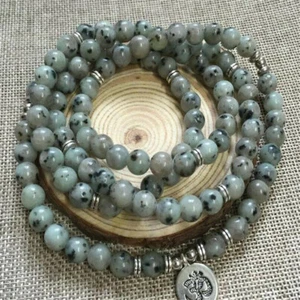 6mm Spectrolite Bracelet 108 Beads Buddha Chakra zazen Women Yoga - Bild 1 von 7