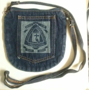 Christian Motorcycle Association De Colección Denim Jeans Estilo Bolso Cartera - Imagen 1 de 10