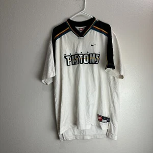 Maglia Nike Detroit Piston Vintage Warm Up Shirt Taglia Large - Foto 1 di 7