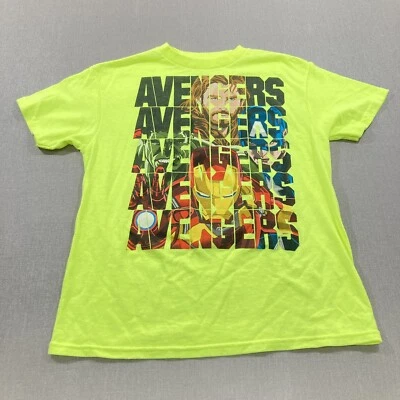 Camiseta Gráfica Avengers Age of Ultron Marvel Juvenil M 8 Niños Verde Neón Foto 1 de 4