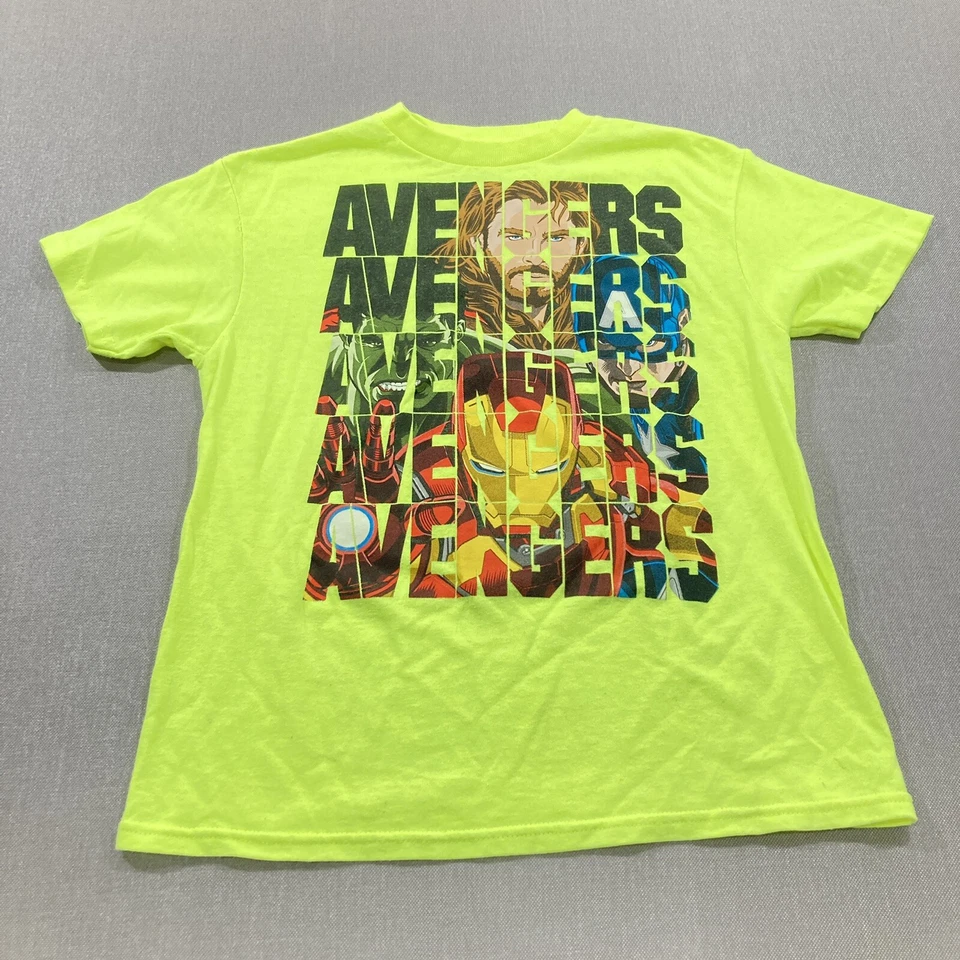Avengers Age of Ultron Marvel Graphic T-shirt Youth M 8 Boys Neon Green - Изображение 1 из 4