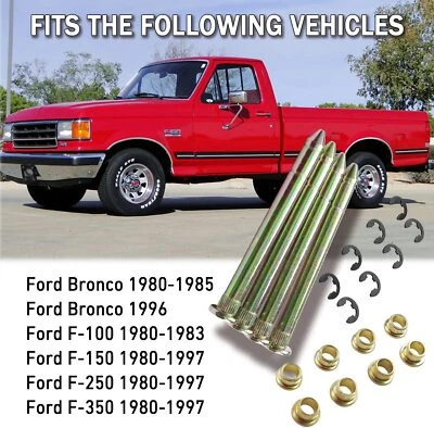 Kit de buje de pasadores de bisagra de puerta de repuesto apto para Ford F150 F250 F350 Serie Bronco Foto 1 de 4