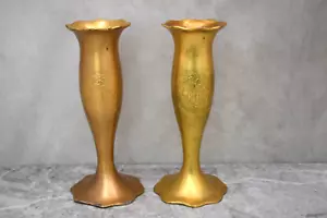 Pair of Old trumpet Church Flower Vases, Church Vases,9 3/8" (CU700) chalice co - Picture 1 of 6