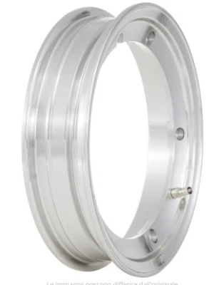 KIT 2 CERCHI TUBELESS SIP ALLUMINIO LUCIDO 2.10-10" VESPA 50 125 ET3 PK PX PE