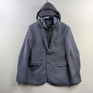 BauBax Blazer Jacke Herren mittelblau abnehmbare Kapuze Reise Viskose Mischung - Bild 1 von 18