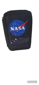 astuccio scuola 3 zip NASA Nero - Foto 1 di 2